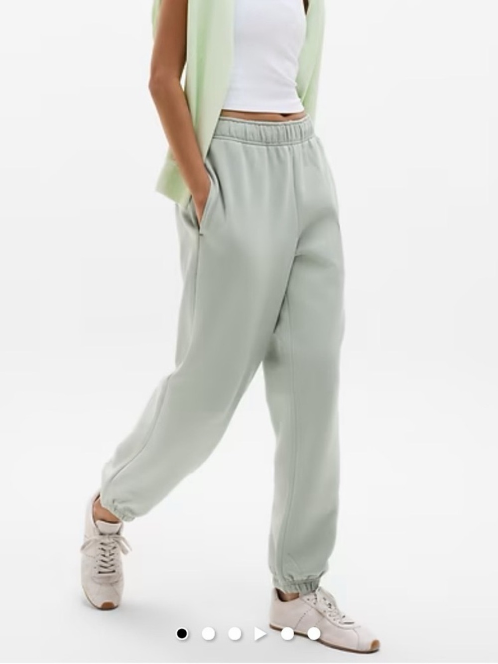 Athleta Forever Fleece High Rise Jogger XS Vera Green Sweatpants